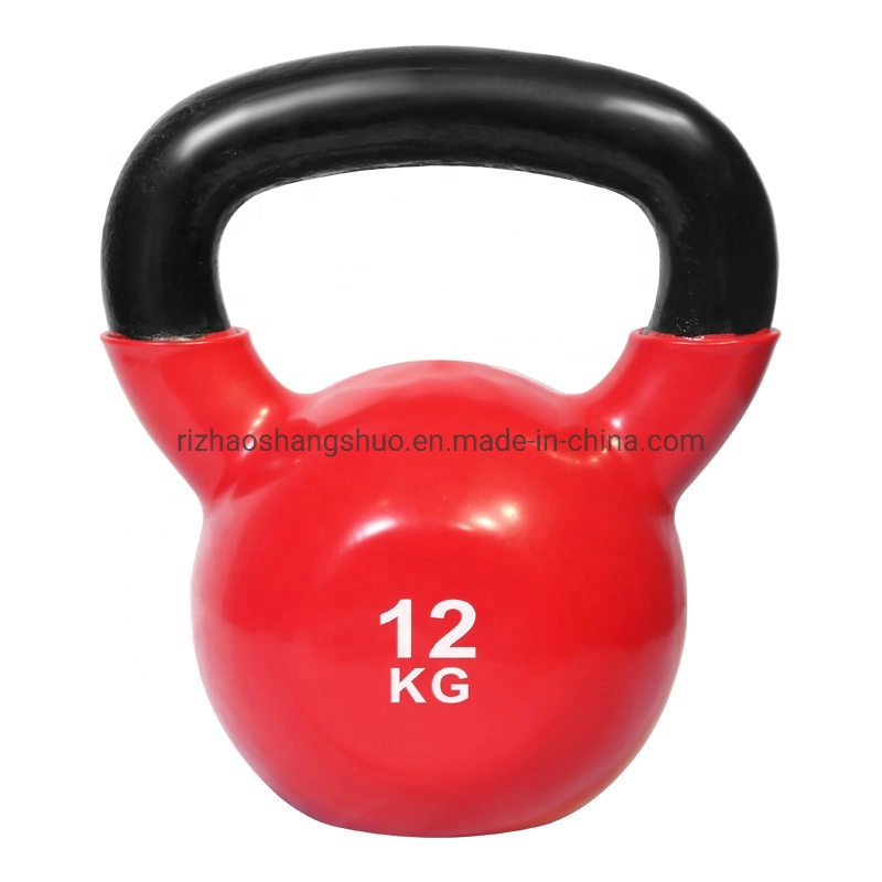 High quality/High cost performance  Factory Fitness Wholesale/Supplier Custom Vinyl Coated Cast Iron Competition Kettlebell