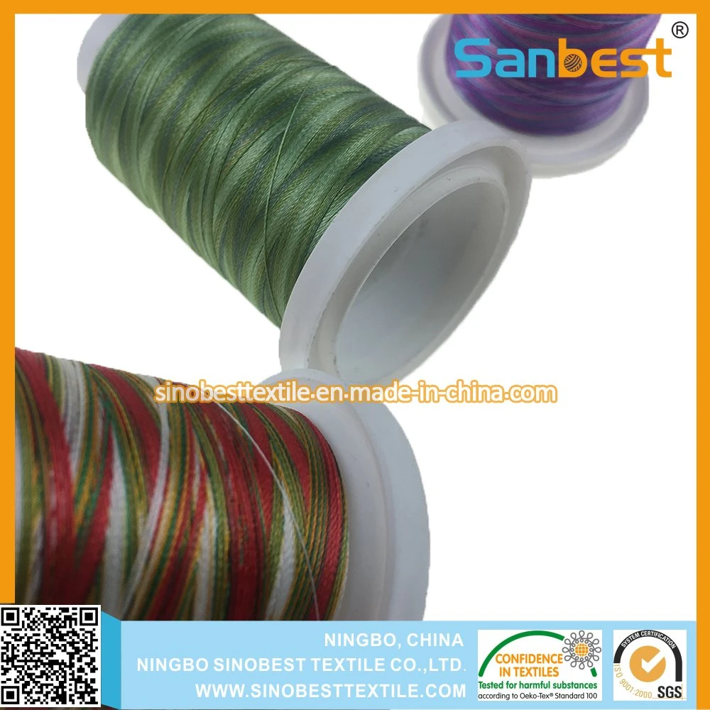 Space-Dyed/Variegated Rayon Embroidery Thread for High Speed Embroidery Machine