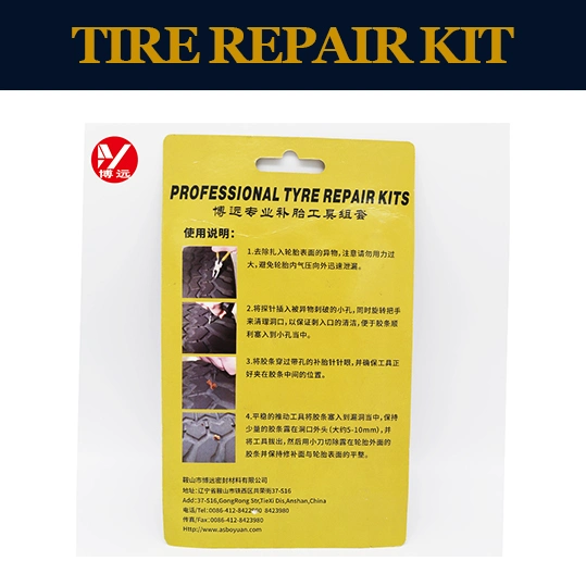 Kit d'outils de réparation de pneus sans chambre à air pour voiture 100 mm*6 mm 200mm*6 mm perforation Kit de ciment pour pneus de bouchon pour moto