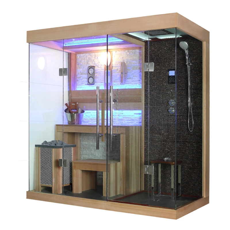 Design de luxo com porta de vidro assinaladas a vapor Sauna Chuveiro