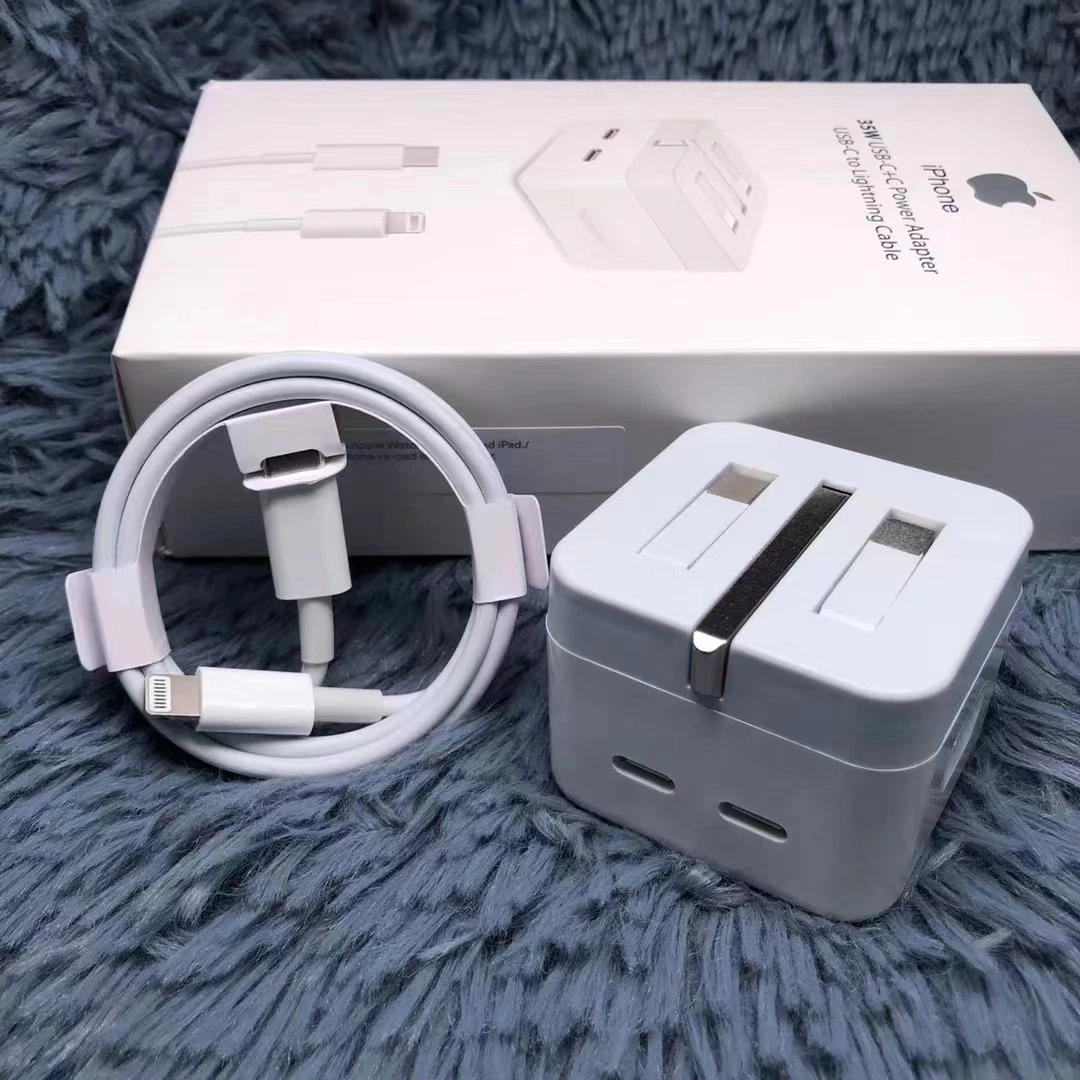 High Quality Germany Hot Sale 35W USB C Dual Port Fast Charger Power Adapter for iPhone 13 12 11 8 7 Max Xs X Plus