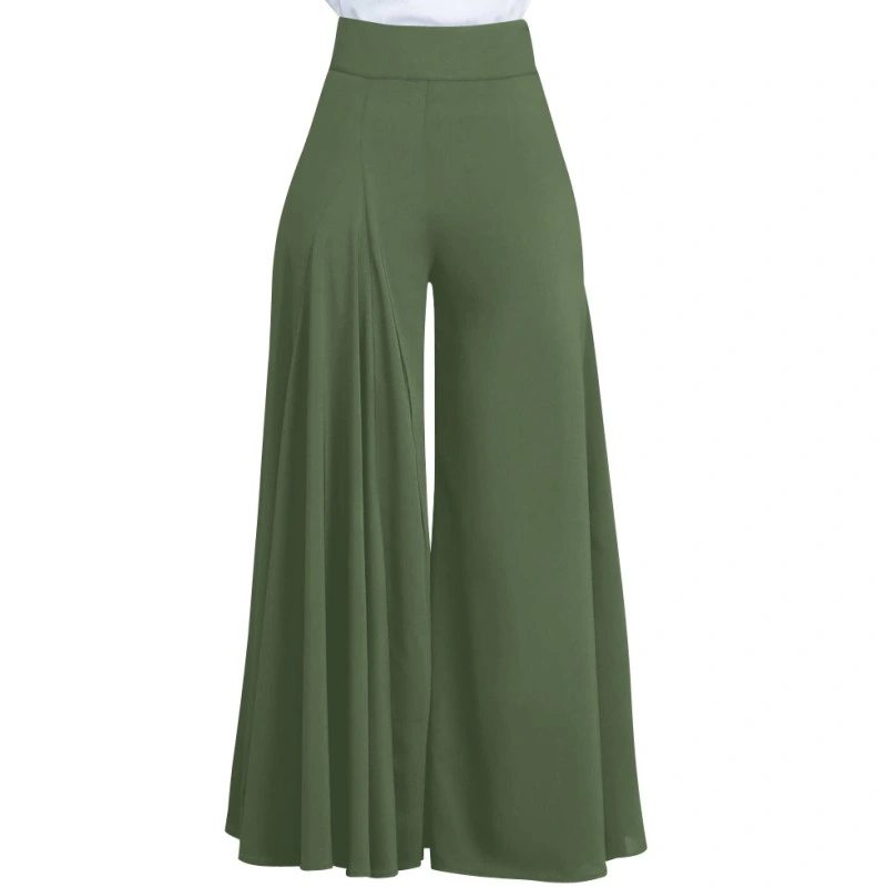 6 Color Palazzo Pants mujeres largo Maxi Loose Otoño y. Pantalones de pata ancha para mujer de moda de invierno