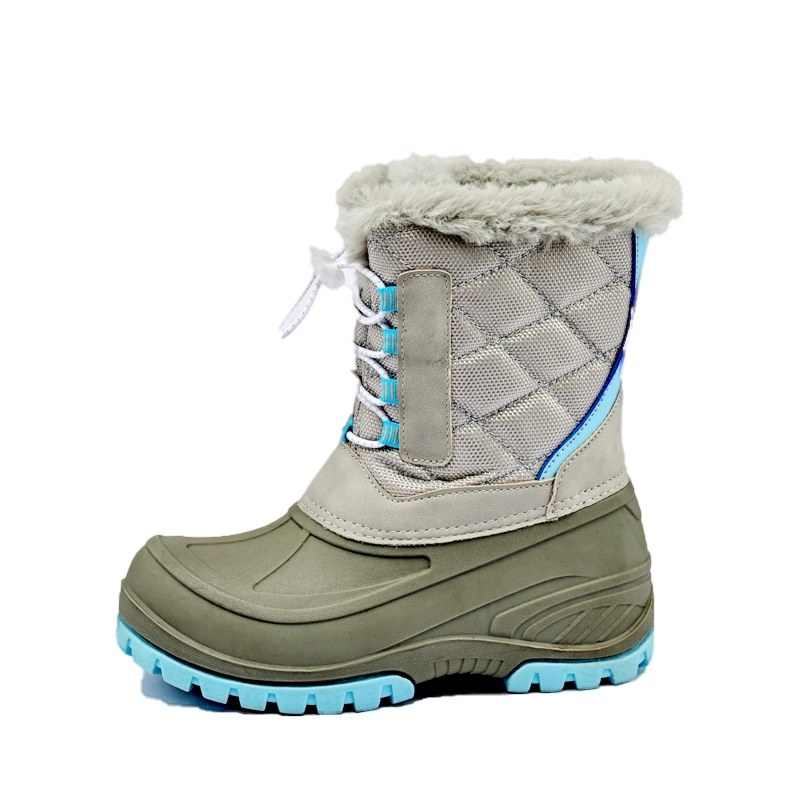 Kinder Warm Wasserdicht Schnee Wanderstiefel Pelzstiefel Größe 11-6