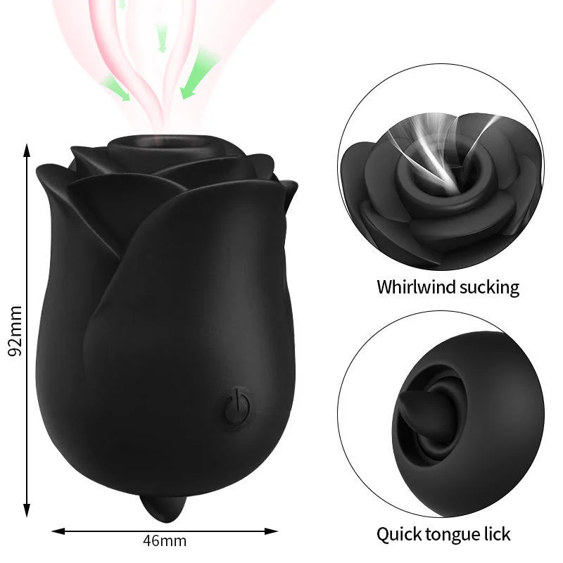 Rose Female Sucking Device, Tongue Licking, Female Jumping Egg Masturbation Device, Sex Products, Vibration, G-Point Clitoral Ma