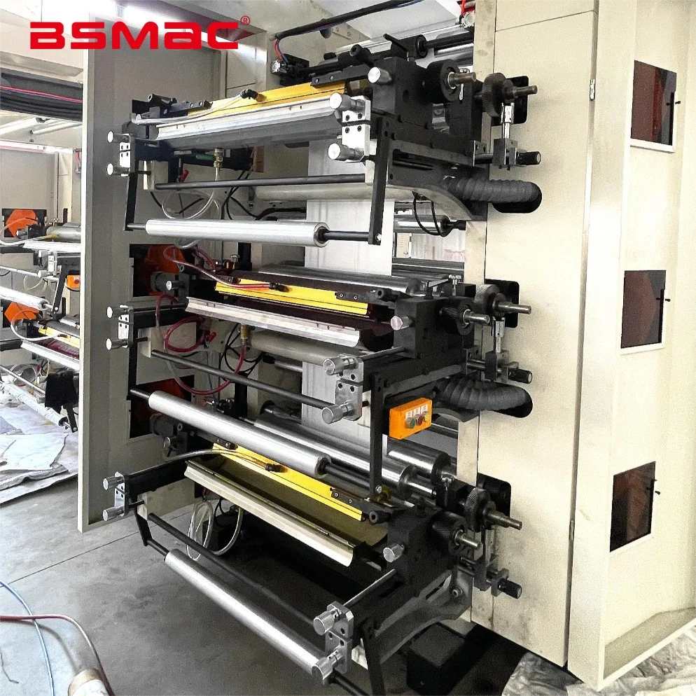 High Speed 6 Color Plastic Film Flexo Packaging Printing Machine