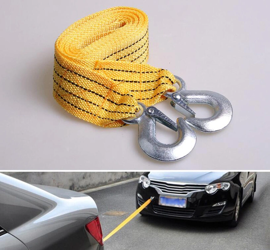 3m-3t Recovery 3 Tons 3 Meters Towing Rope with 2 Safety Hooks for Cars Esg12882