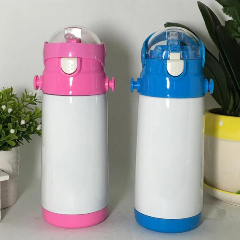 Heat Transfer Printing Children&prime; S Insulation Cup with Straw High Quality Insulation Pot Stainless Steel Cup