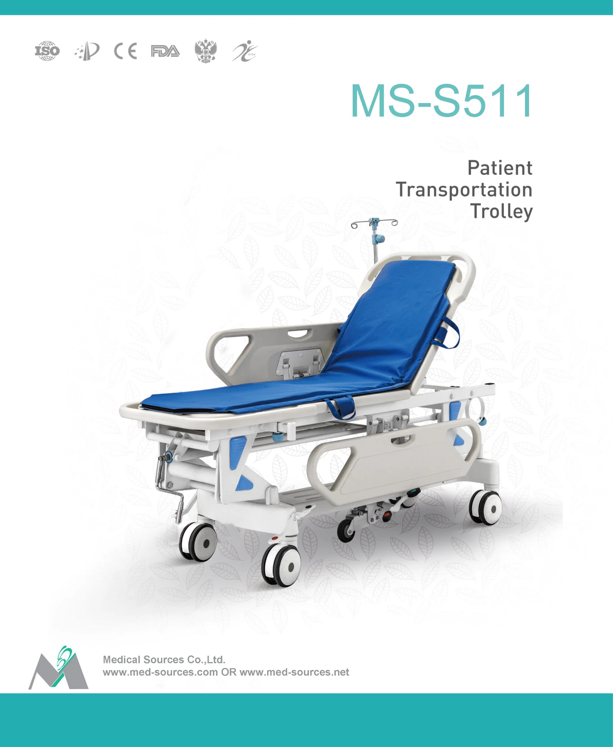 (MS-S511) Trolley de lujo para camillas hidráulicas para pacientes