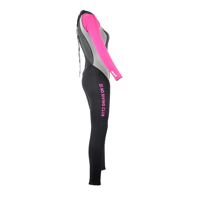 La mujer traje de neopreno 3mm tutor plena trajes de buceo Surf nadar Long Sleeve mantenga caliente Back Zip para deportes de agua