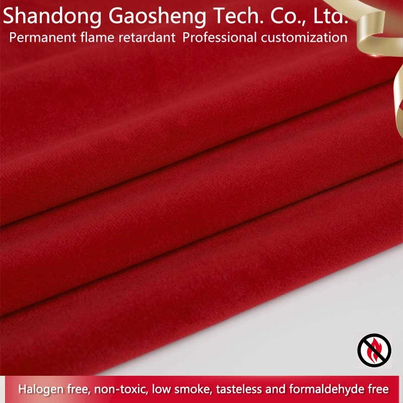 100% Inherently Flame Retardant Polyester Cut Pile Woven Heavy Velvet for Stage Curtain