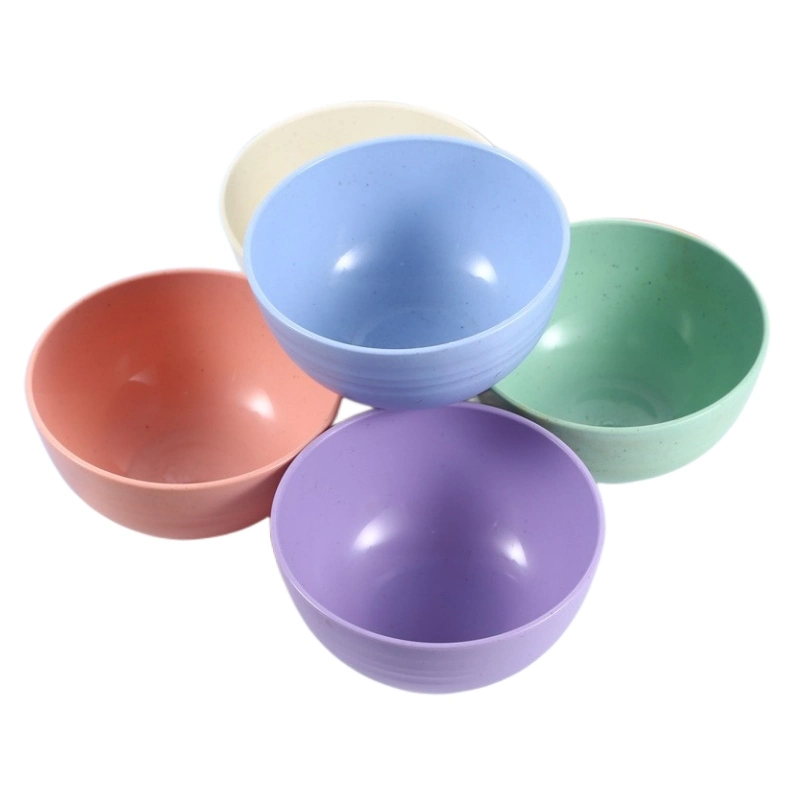 Hot Selling Eco-Friendly Fruit Salad Soup Food Bowl Microwavable Wheat Straw Plastic Bowls