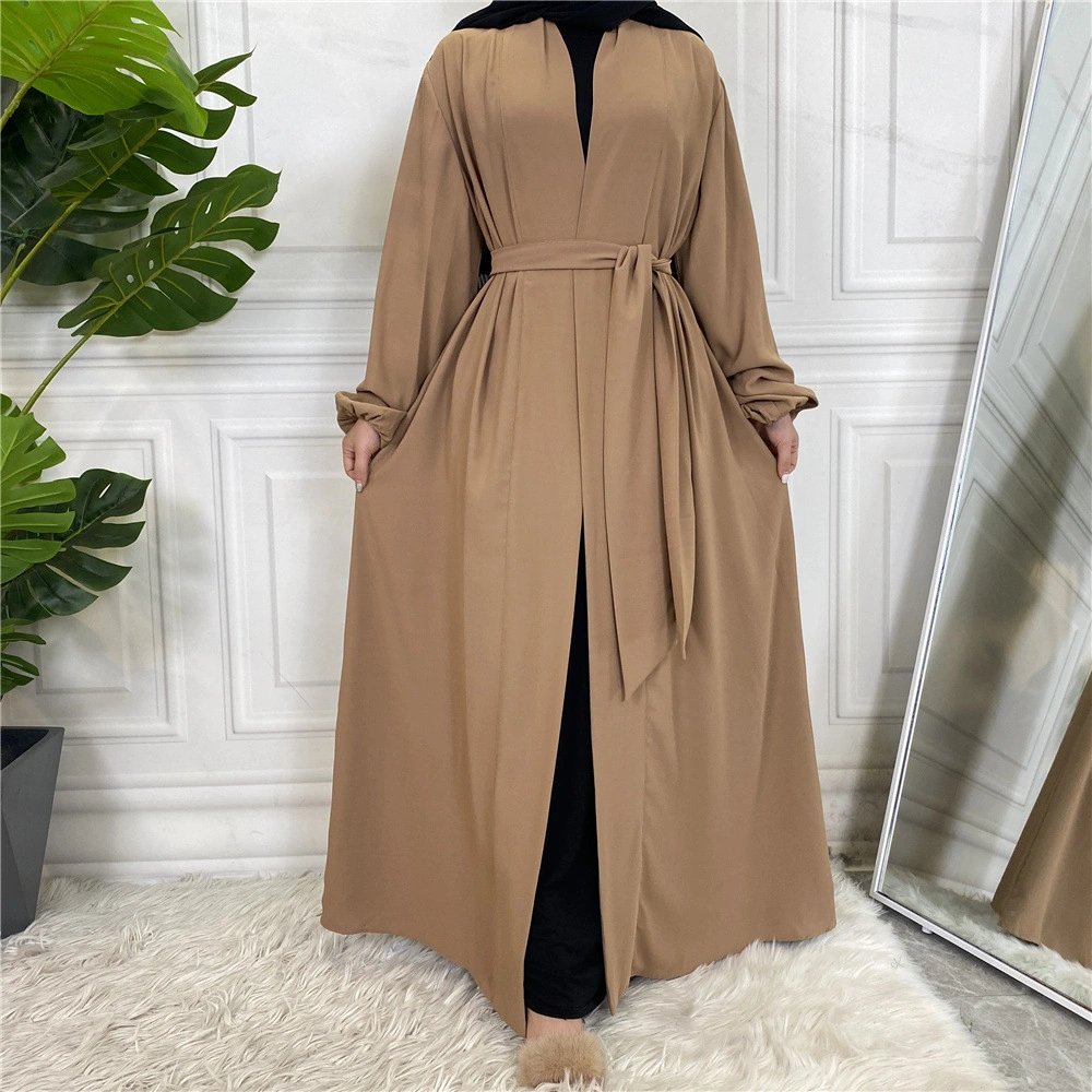 Middle East Dubai Pocket Lace up Cardigan Robe