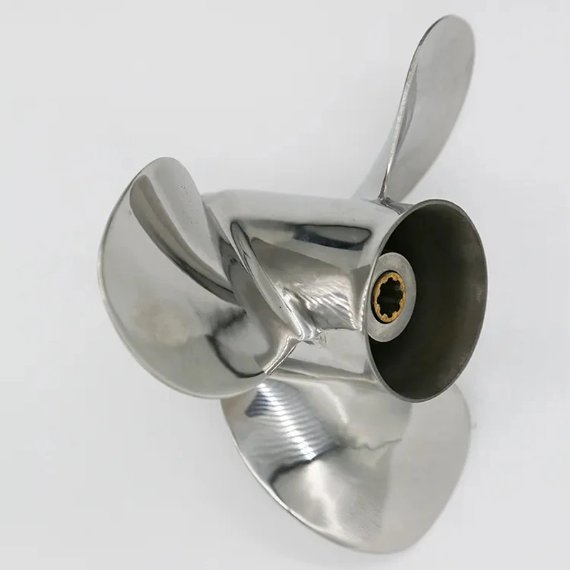 Boat Outboard Propeller Props Stainless Steel Engine 9.9-15HP for Silver Rh Propeller 3 Blade Propeller 30 Suzuki 9 1/4''