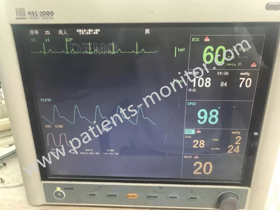 Используемый переносной монитор пациента Mindray MEC-2000 / Ремонт медицинского устройства Для больницы