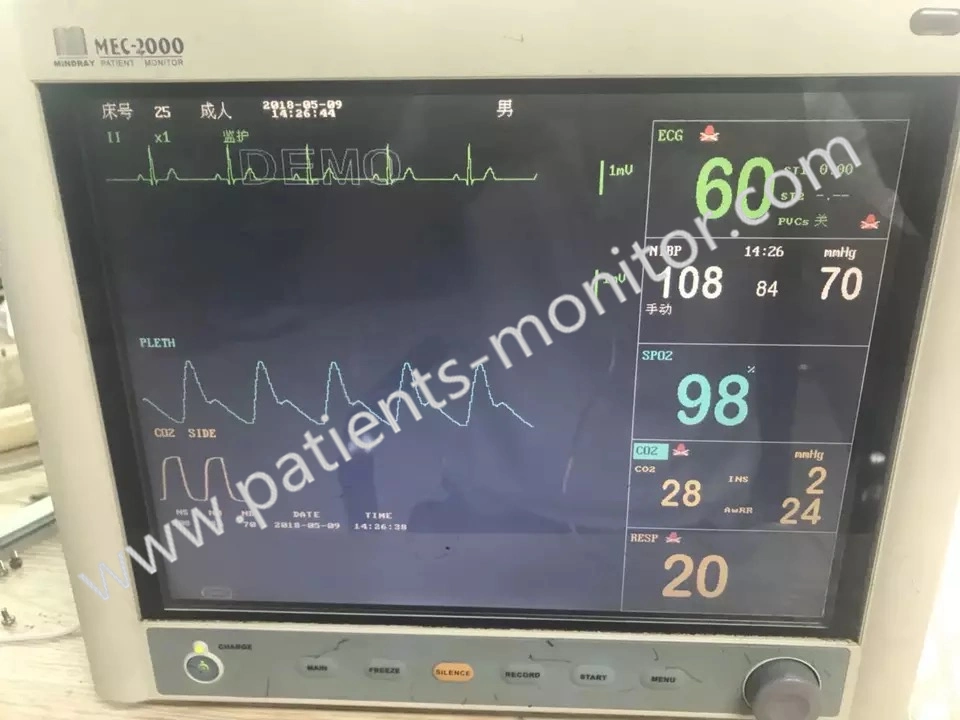 Monitor de paciente portátil Mindray MEC-2000 utilizado / reparar dispositivo médico Para el hospital