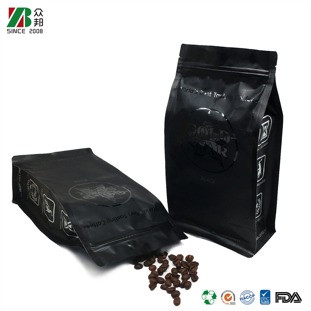 2KG la fabricación de papel de aluminio mate negro plata blanco con fondo plano el asado de granos de café molido en polvo de proteína de suero de la bolsa de plástico envases de cremallera con válvula