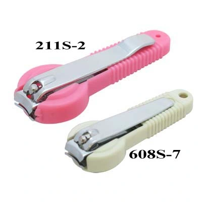 Promotional Product Big Head with Plastic Catcher Middle Fingernail Clipper (608S-7)