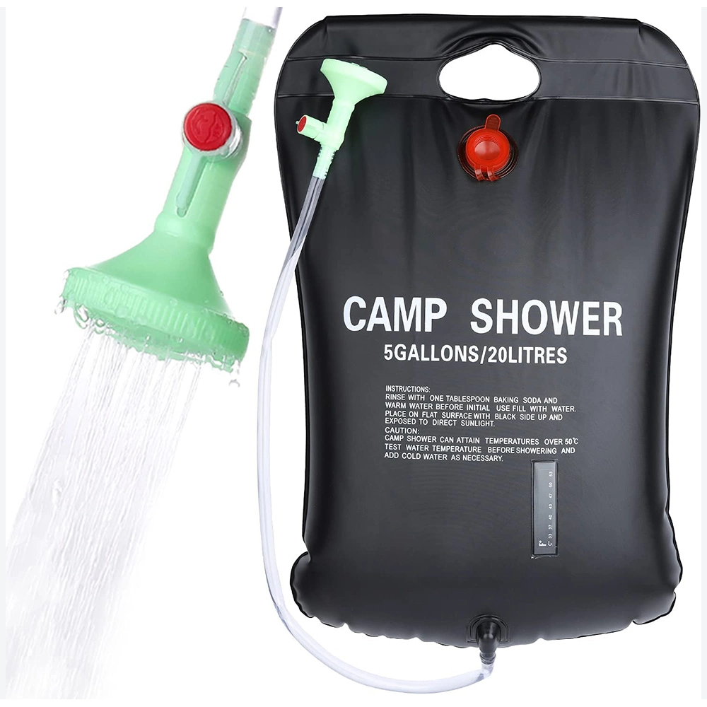 PVC UV Coating Rubber 20L Bolsa de ducha para camping al aire libre