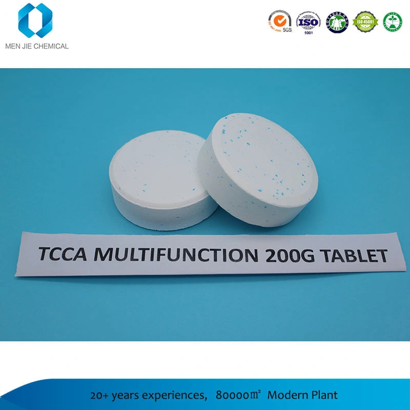 Swimming Pool Trichloroisocyanuric Acid TCCA 90% Multifunction Chlorine Tablets 3 Inch