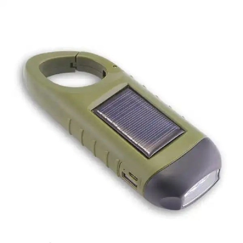 Dínamo Solar lanterna portátil Manivela recarregável de emergência lanterna LED