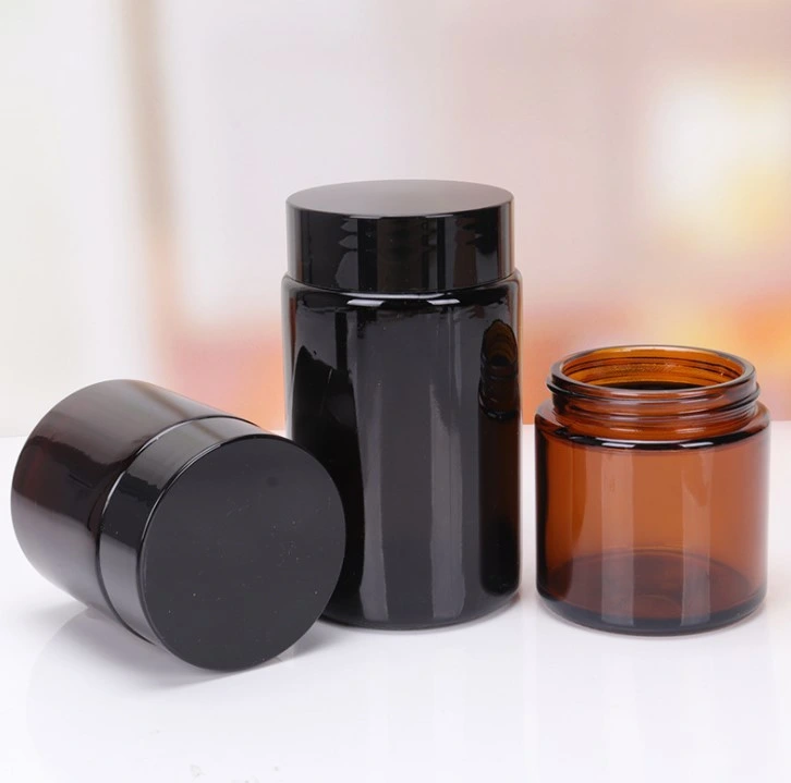 20g 30g 50g Pot en verre ambré Crème pour le visage Pot de crème pour les yeux Bouteille de parfum