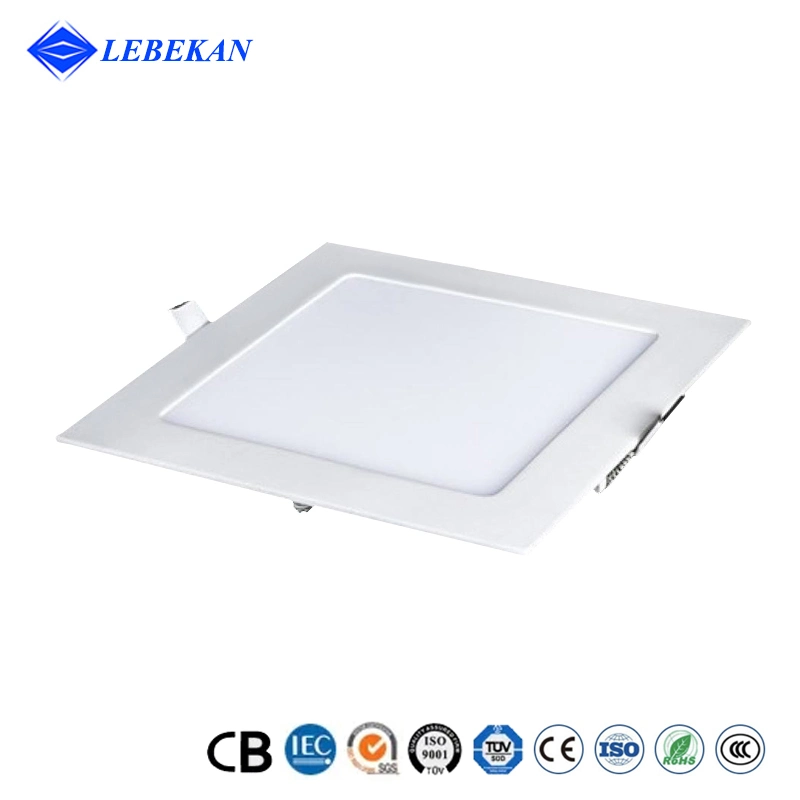 Super Slim Commercial Aluminum Alloy LED Recessed Flat Panel ceiling Light 6W