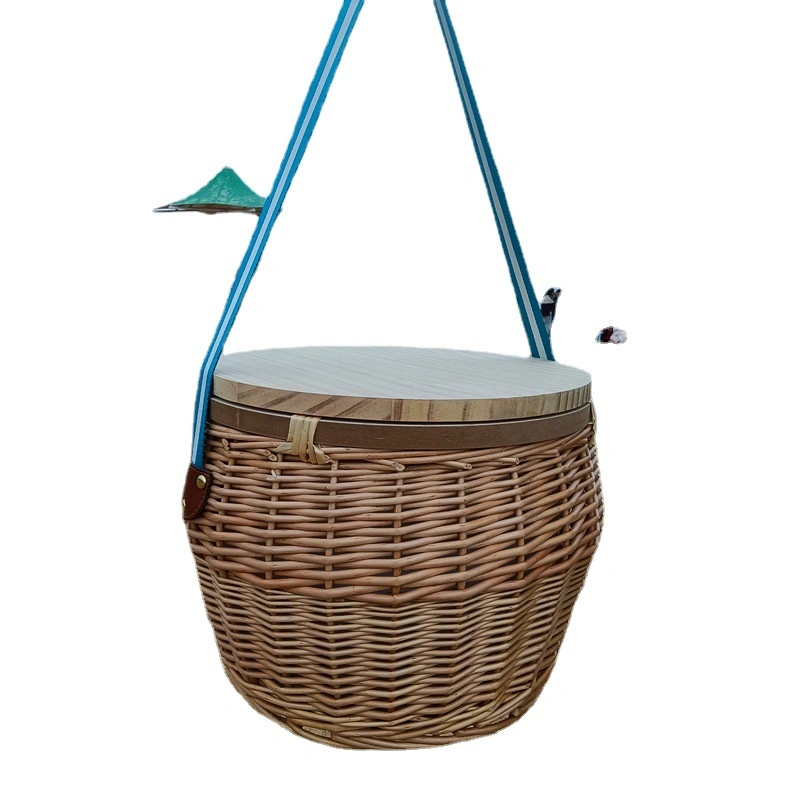 Promotion Price Wicker Fruit Portable Simple Garden Storage Organizer Hamper Picnic Basket