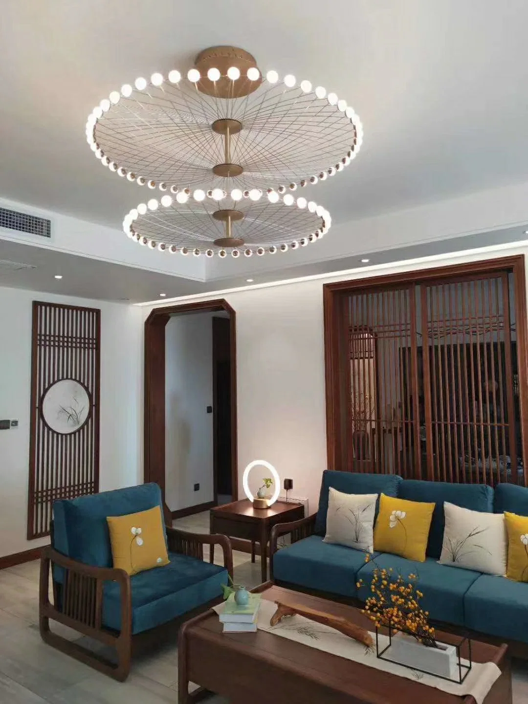 Comely Chandeliers pendant Light Stars Acrylic Ball Lanterns Hotel Living Room Decorative Lighting