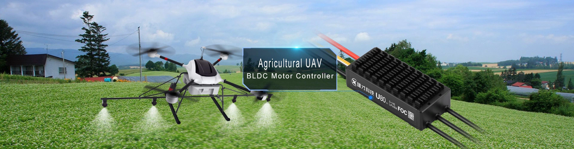 12s 80A 48V 5HP Agricultural Uav Drone Brushless DC Motor Automatic Control Drive