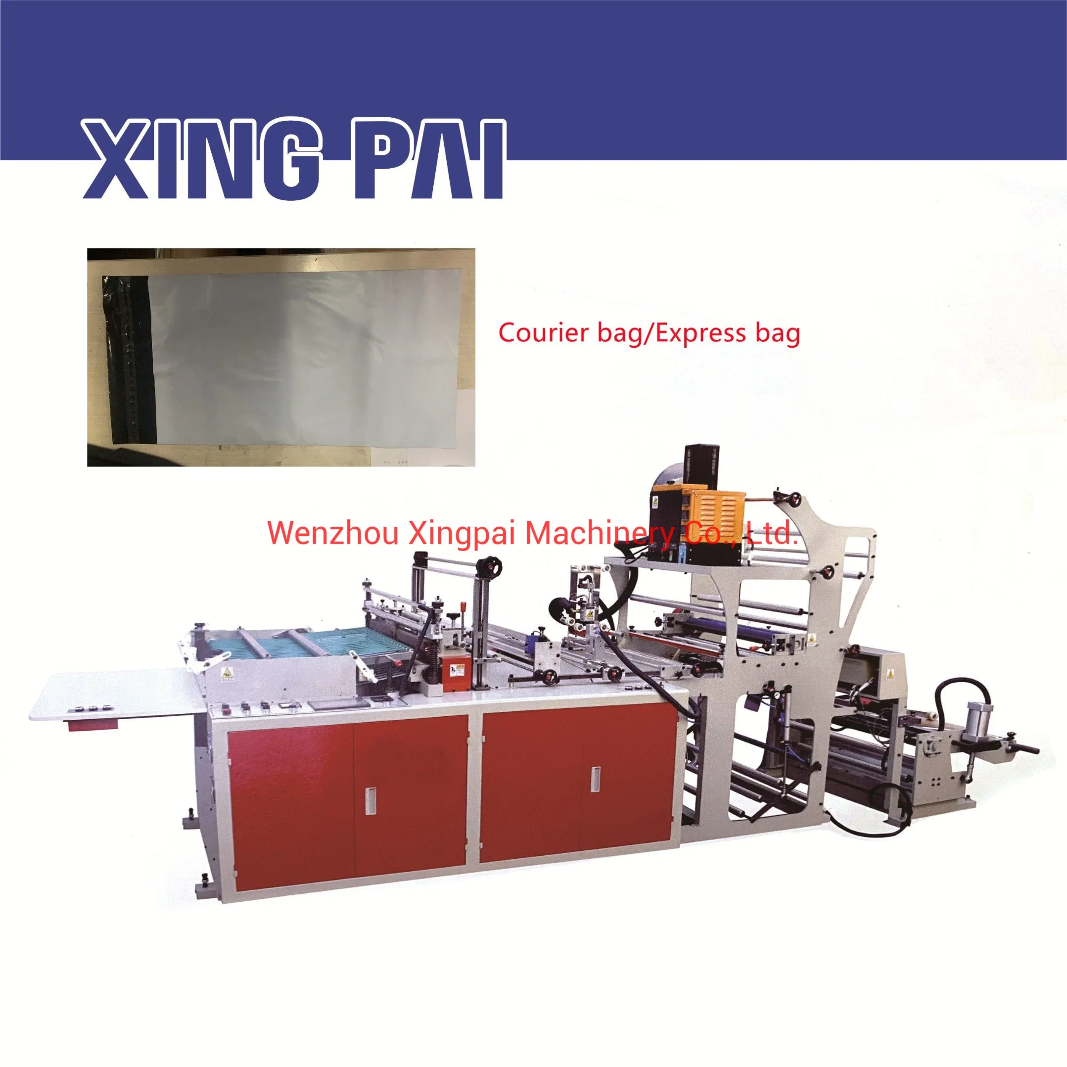 Price Automatic Plastic PE DHL FedEx Courier Nylon Sealing and Cutting Bag Making Machine