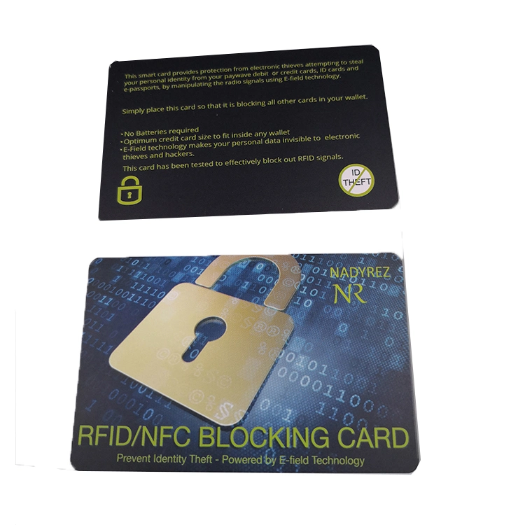 America Hot Sale Block 100% Electronic Theft RFID Scan Blocker Card