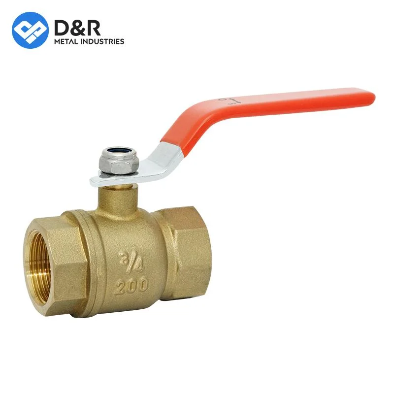 D&R ODM OEM Hot Sale 600wog NPT Bsp Brass Ball Valve with Iron Handle 1/4"-4"