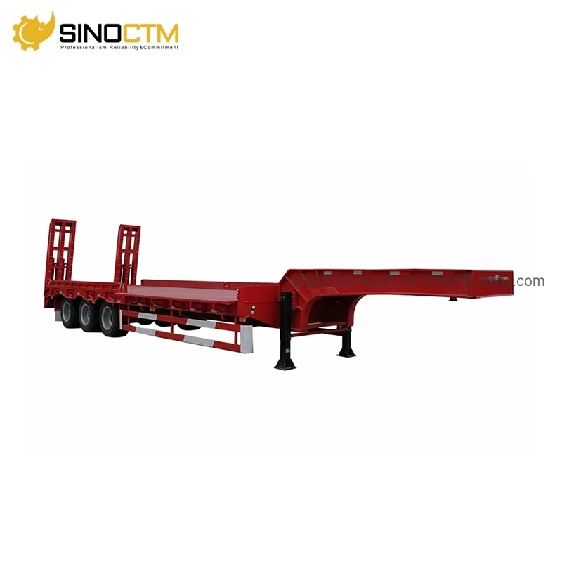 Container Transport Semi Trailer, 3axle 4axle Chassis Low Bed Semi Trailer Truck