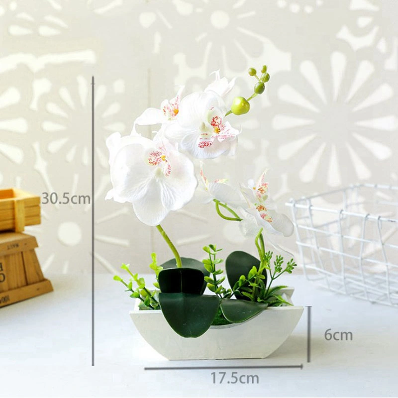 Venda a quente Seda Orquídea Borboleta Flores artificiais decoração Home