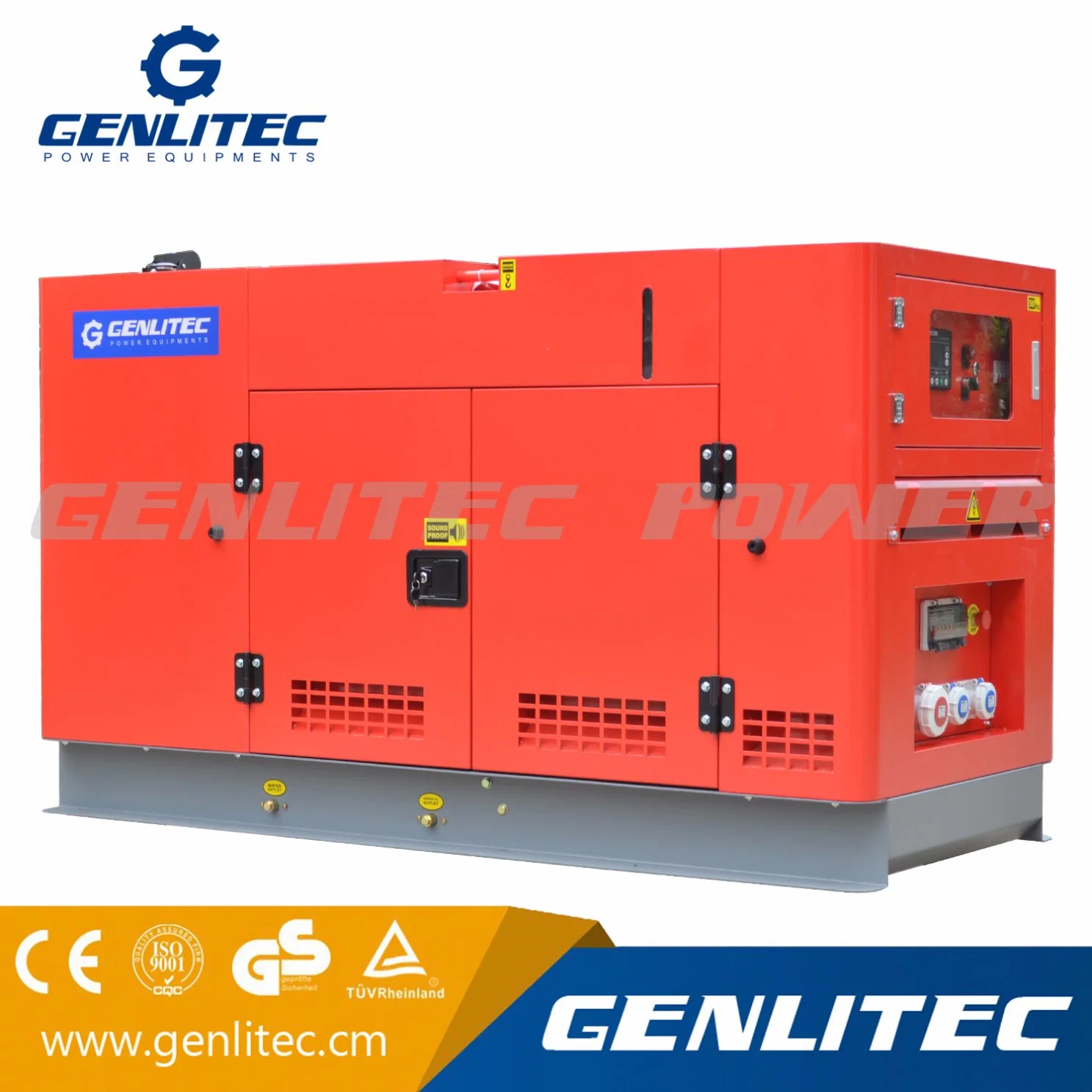 La Chine puissance Genlitec 20 kVA Groupe électrogène Diesel silencieux portable