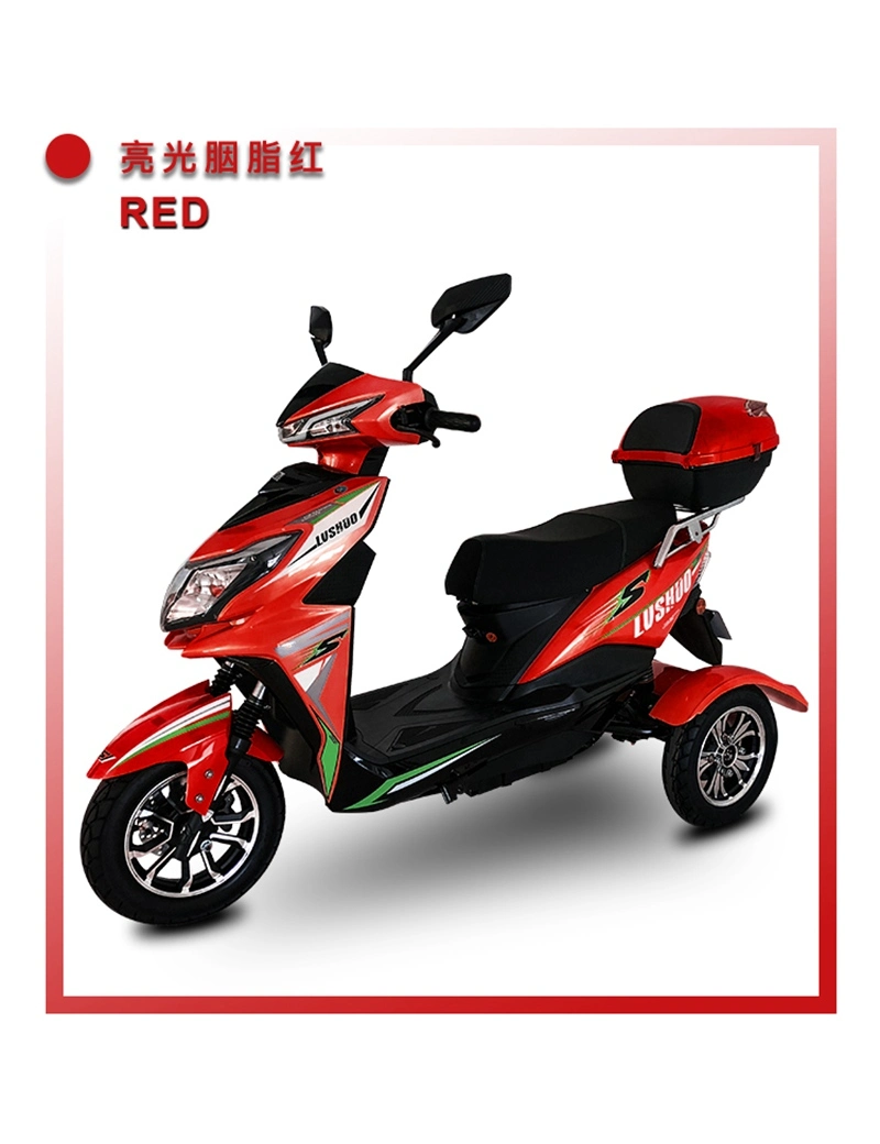 Abra el tipo de cuerpo scooter moto triciclos de carga CEE 3 ruedas de alta velocidad de motor doble 72V 8000W triciclo eléctrico neumático Fat