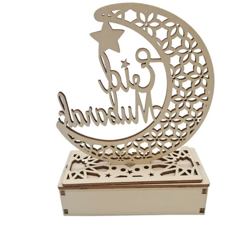 Ramadan Wooden Craft Decorations DIY Wooden Sign Muslim Islam Party Ramadan Supplies