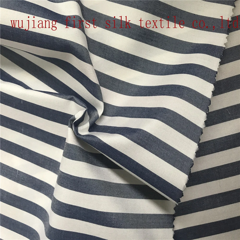 Oeko Tex 100 Certificate Wholesale/Supplier 100%Silk Yarn Dyed Stripe Fabric