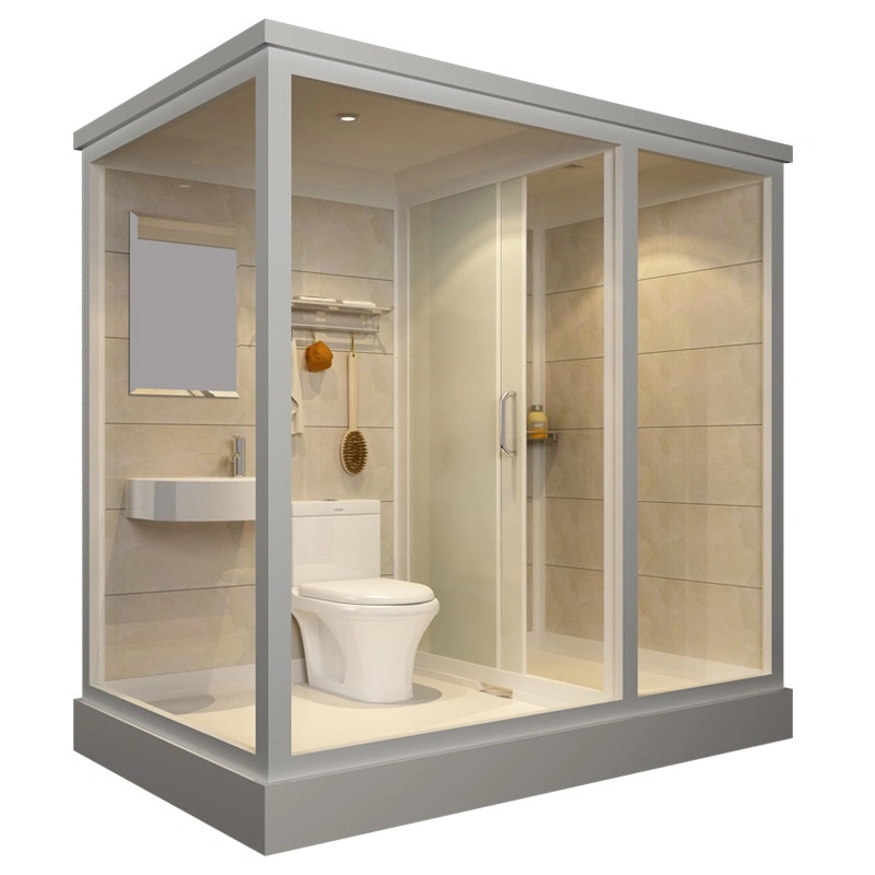 Simple Design Integrated Shower Cabin Tempered Glass Shower Room Acrylic Base All in One Bathroom Shower Enclosure for Bathroom