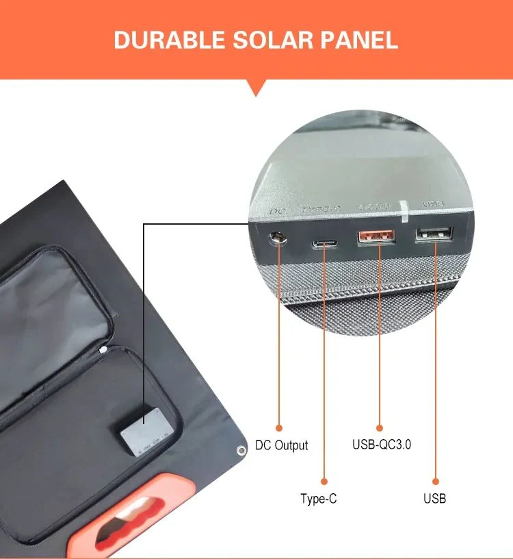 Solar Panel for Solar Generators Foldable Portable 200W Solar Power Supply with Adjustable Kickstand off Grid System Solar Cell