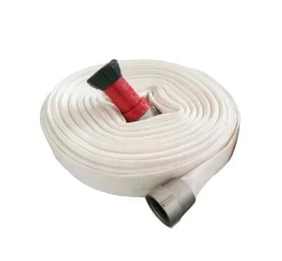 1'x25m or 30m White Rubber Fire Hose with Customized Logo