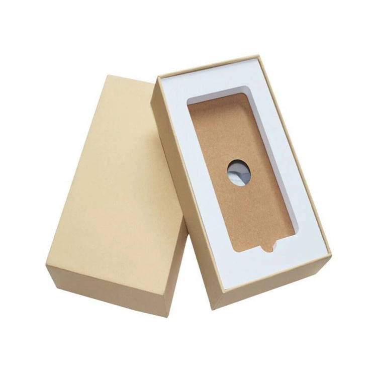 Custom Kraft Cardboard Cell Phone Case Mobile Electronics Shipping Gift Packaging Box for Cellphone
