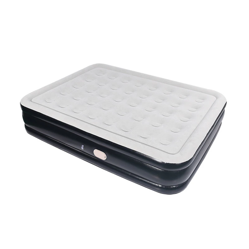 Queen Flocked Air Mattress Suitable for Camping Travel Guest Inflatable Air Mattress