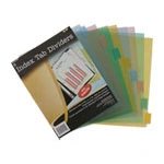 Index Tab Dividers, Plastic File Folder (B3105)