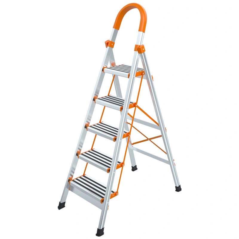 D-Type Aluminium Home Use Folding Indoor Step ladder