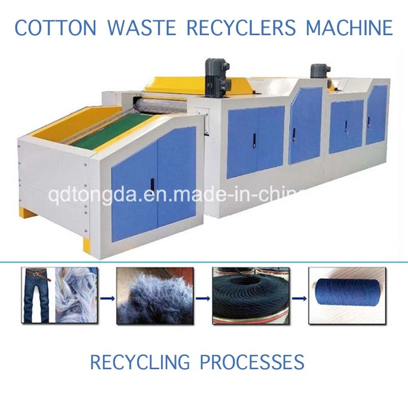 Tongda Tdfs400 Maquinaria textil máquina de reciclaje de tejidos de algodón