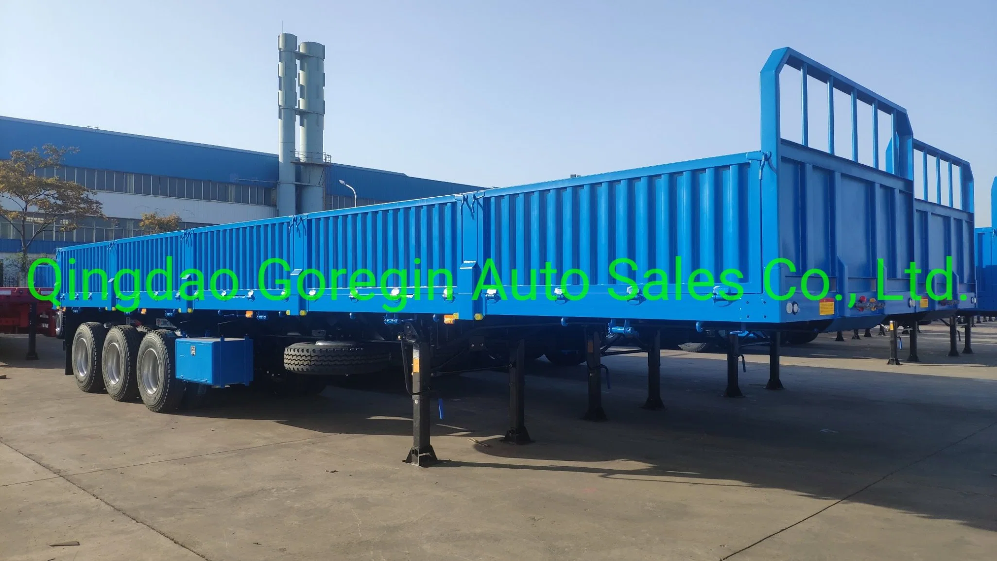 Supply Widely Use Utility Heavy Duty Side Wall New 3axles Cargo Flatbed Semi Trailer with Sidewall for Tractor Head