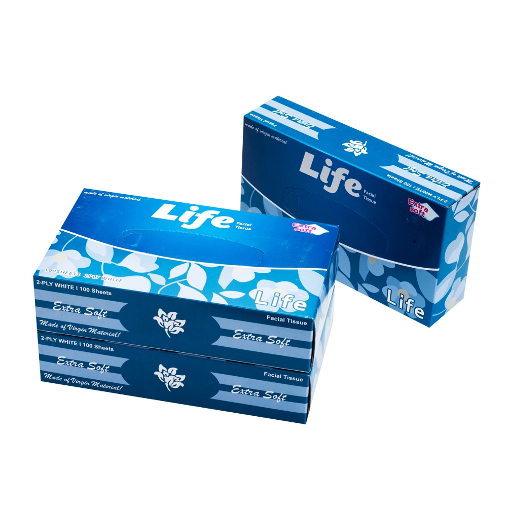 2ply 3ply Soft Promotional Rectangle Cube Box Facial Tissue