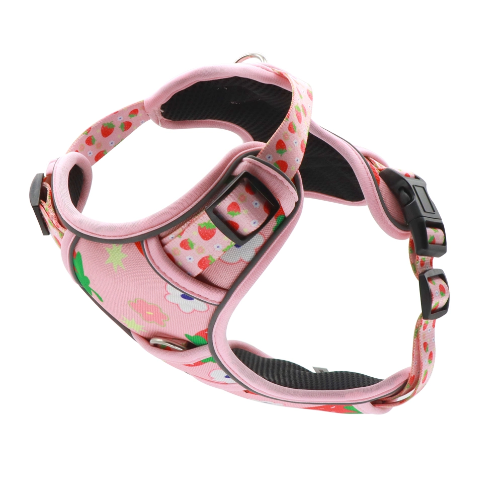 Customization Pet Sewing Products New Stock Harness Fashion Printing Dog Harness Hot Selling Dog Clothes for Running Dogs