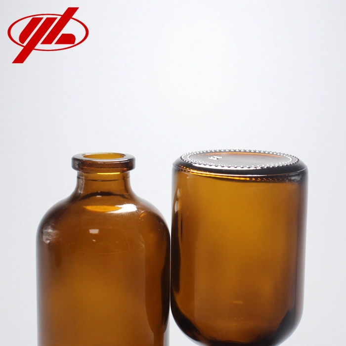 Amber 20ml 30ml 50ml 100 Injection Moulde Glass Bottle for Antibiotic